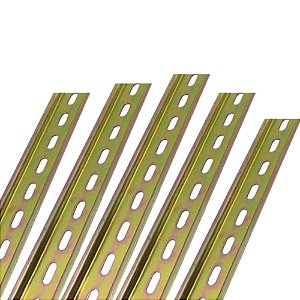 KIT 5 TRILHO DIN 35 X 7,5 PERFURADO 50CM