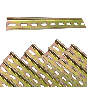 KIT 10 TRILHO DIN 35 X 7,5 PERFURADO 50CM