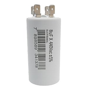 CAPACITOR METALIZADO 8 UF X 440V C/ TERMINAL