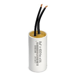 CAPACITOR 2 FIOS METALIZADO 8 UF X 380/400V TRIO