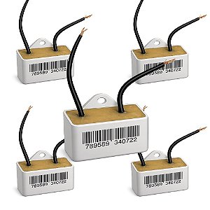 KIT 5 CAPACITOR 10 UF X 250V 2 FIOS METALIZADO QUADRADO TRIO