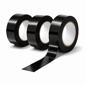 KIT 3 FITA ISOLANTE PRETA 19MM X 20MT SIBRATEC