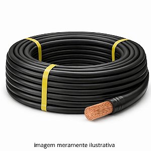 KIT 10 METROS CABO FLEXIVEL 16,00 MM PRETO