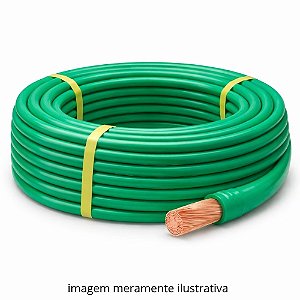 KIT 10 METROS CABO FLEXIVEL 16,00 MM VERDE