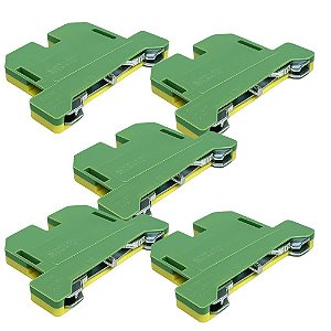 KIT 5 BORNE SAK TERRA  2,5 MM AMARELO/VERDE