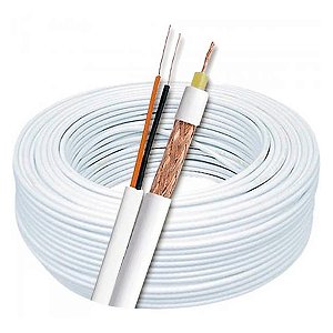 KIT 50MT CABO CAMERA 4MM BIPOLAR 2X26AWG MEGATRON