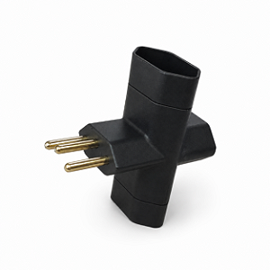 PINO ADAPTADOR T PRETO  2P+T MARGIRIUS