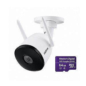 CAMERA WIFI FULL HD AUDIO MIBO IM5 EXTERNA + CARTAO PURPLE 64GB