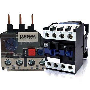 Kit Contator CJX2-D2510 25A + Relé Térmico LR2 17-25A 24/127/220/380V
