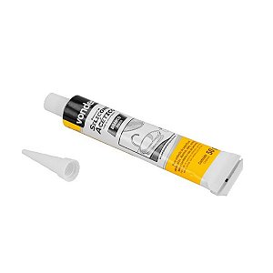 Silicone Acético 50g Tubete para Vedação – Branco, Preto, Cinza ou Transparente