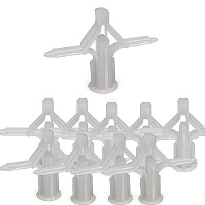 Kit 10 Buchas Plásticas para Drywall 15 a 23mm Furo 10mm Vonder