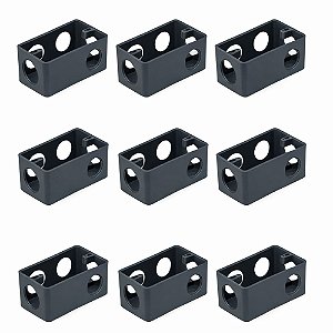 Kit 10 Caixas Condulete PVC 1 Pol 6 Entradas Cor Cinza Masster Instalacao Eletrica Aparente