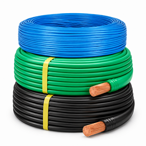 Kit 5 Metros Cabo Flexível 16mm² para Instalações Elétricas Cores Azul Preto ou Verde