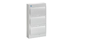 Kit Quadro de Distribuição WEG Sobrepor Branco para 36 Disjuntores DIN com Barramento