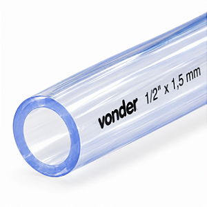 Mangueira Cristal Transparente Vonder 1/2 Pol com Parede de 1,5mm