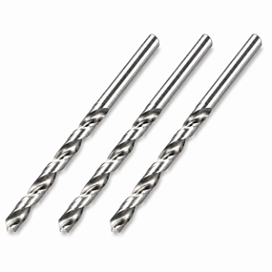 KIT 3 BROCA ACO RAPIDO  PARA METAL  POLIDA  HASTE CILINDRICA 4,5MM