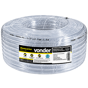 Kit 5 Metros Mangueira Cristal 5/8" x 1,5mm