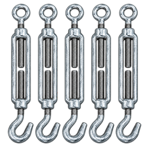 Kit 5 Esticadores para Cabo de Aço 6,4mm 1/4"