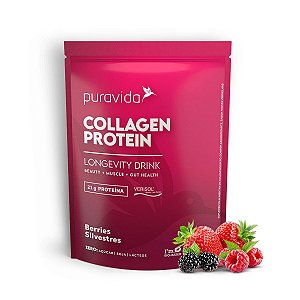 PURAVIDA Collagen Protein Berries Silvestres  - Colágeno Hidrolisado VERISOL - 450gr