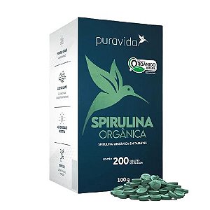 PURAVIDA SPIRULINA ORGÂNICA - 200 tablets de 500mg