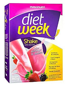 Shake Substituto de Refeição Diet Week Zero Açúcar com Colágeno + 24 Vitaminas