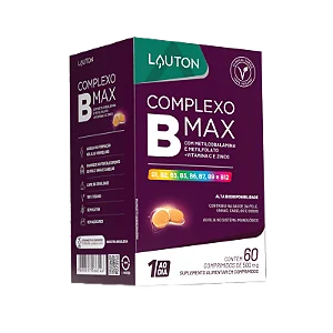 Complexo B Max - 60 Cápsulas | Lauton Nutrition