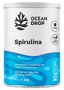SPIRULINA em Tablet 240 TABLETS de 400mg cada - OCEAN DROP