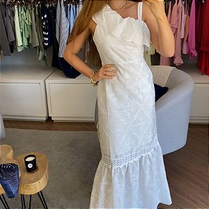 Vestido Maxi Midi em Laise
