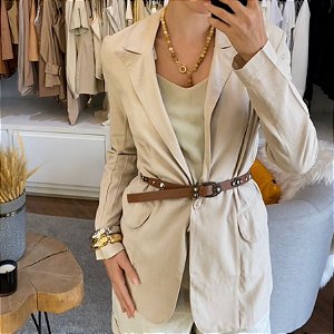 Blazer Alfaiataria em Linho Misto – Tamanho P