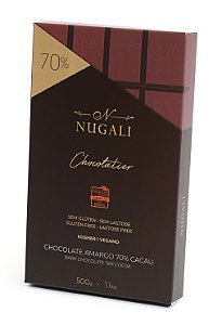 Barra 500g Chocolate Amargo 70% Cacau