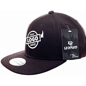 Boné Tomflex Masculino Aba Reta Snapback Preto Fechado