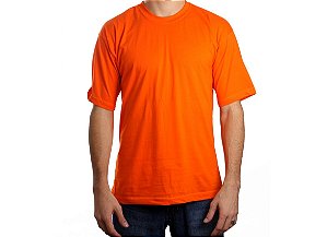 Camiseta Penteada Fio 30.1 Laranja
