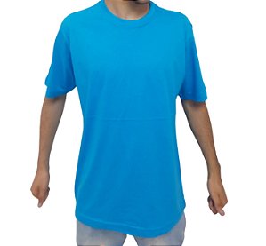 Camiseta Penteada Fio 30.1 Azul Céu