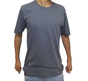 Camiseta Penteada Fio 30.1 Cinza Escuro