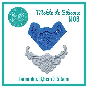 Molde de Silicone 06 - Cantoneira Flor P