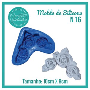 Molde de Silicone 16 - Cantoneira Trio Rosas