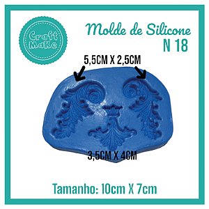 Molde de Silicone 18 - 3 Apliques