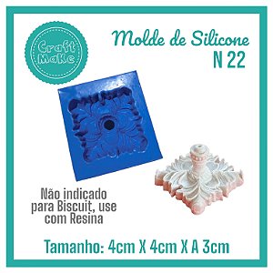 Molde de Silicone 22 - Puxador Colonial Quadrado