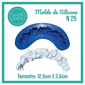 Molde de Silicone 25 - Arco Mini Rosas