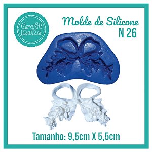 Molde de Silicone 26 - Rosas com Laço