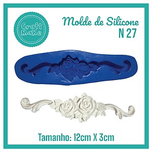 Molde de Silicone 27 - Arabesco 2 Rosas