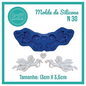 Molde de Silicone 30 - Cupidos Coração