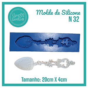 Molde de Silicone 32 - Colher Vintage -  Maxi