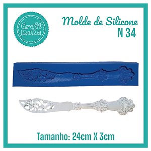 Molde de Silicone 34 - Faca Vintage -  Maxi