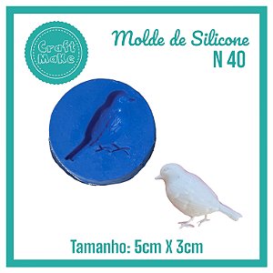 Molde de Silicone 40 - Mini Passarinho