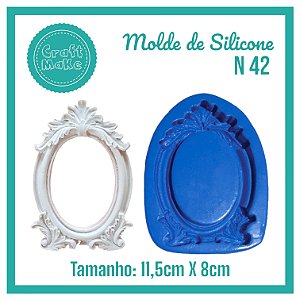 Molde de Silicone 42 - Moldura G Oval Provance