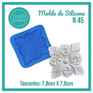 Molde de Silicone 45 - Aplique Quadrado