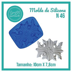 Molde de Silicone 46 - Aplique Retangular