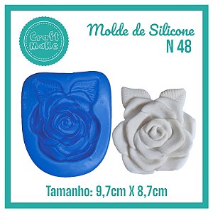Molde de Silicone 48 - Aplique Rosa Maxi