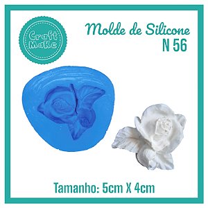 Molde de Silicone 56 - Aplique Rosa P